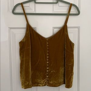 Madewell crushes velvet cropped tank